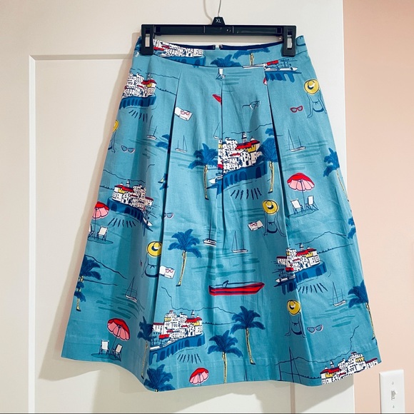 Boden Dresses & Skirts - SOLD⚠️ Boden beach sea print blue skirt 4P